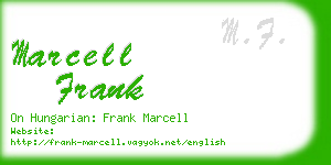 marcell frank business card